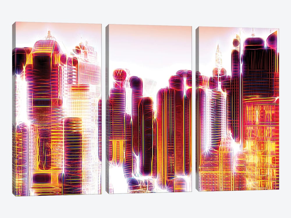Red Lights I by Philippe Hugonnard 3-piece Canvas Artwork