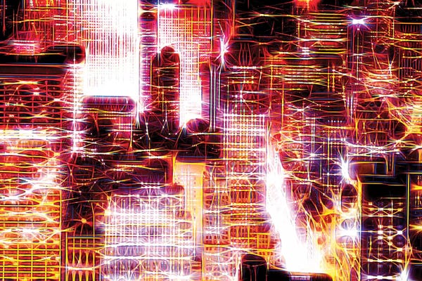 Color Pop Photography: Red Lights II by Philippe Hugonnard