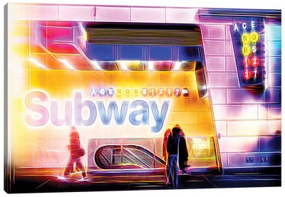 Subway Canvas Art Print - Manhattan Shine