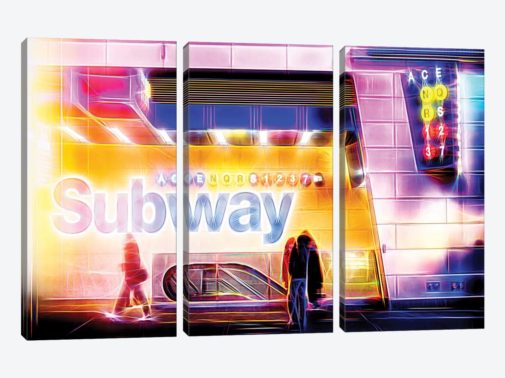 Subway by Philippe Hugonnard 3-piece Canvas Art