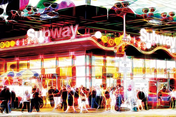 Color Pop Photography: Subway Station by Philippe Hugonnard