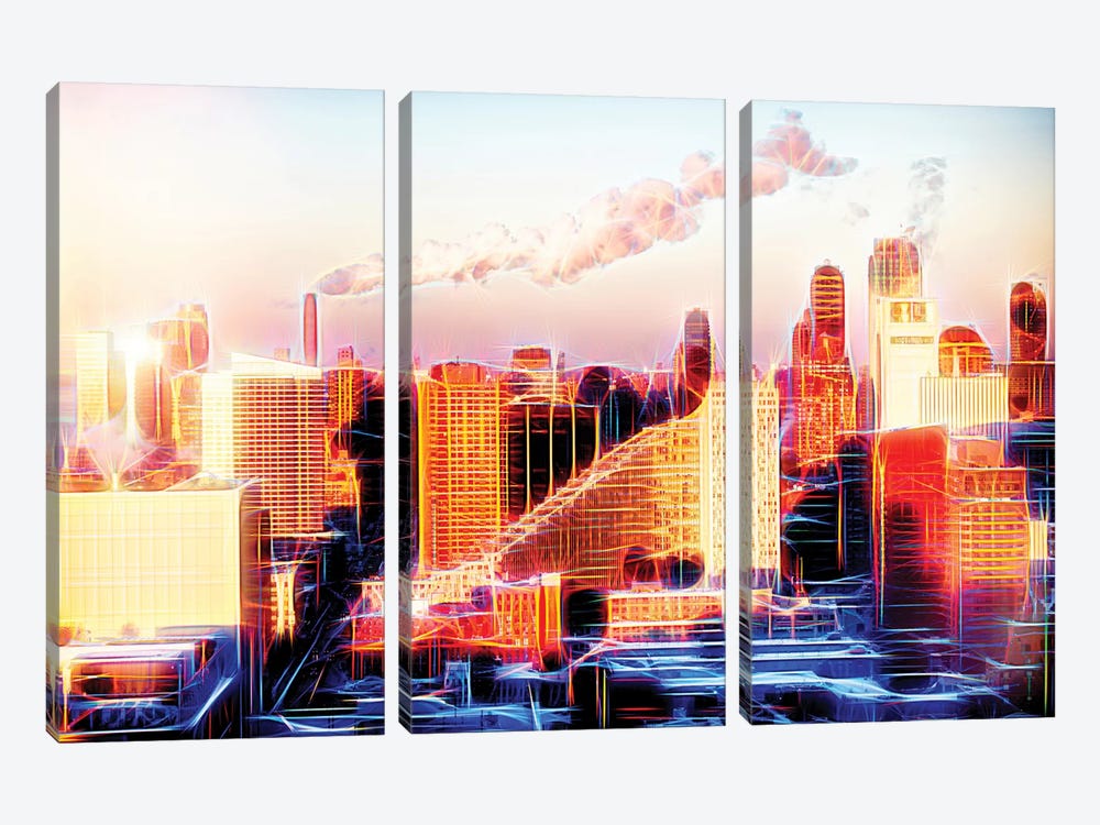 Sunset by Philippe Hugonnard 3-piece Canvas Wall Art