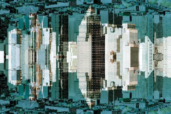 Double Exposure Photography: Green City by Philippe Hugonnard