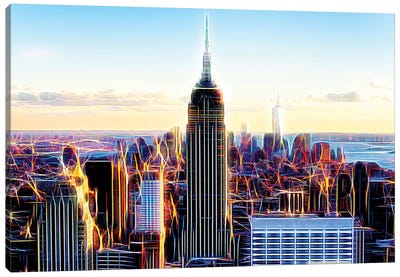 The Skyscrapers Canvas Art Print - Manhattan Shine