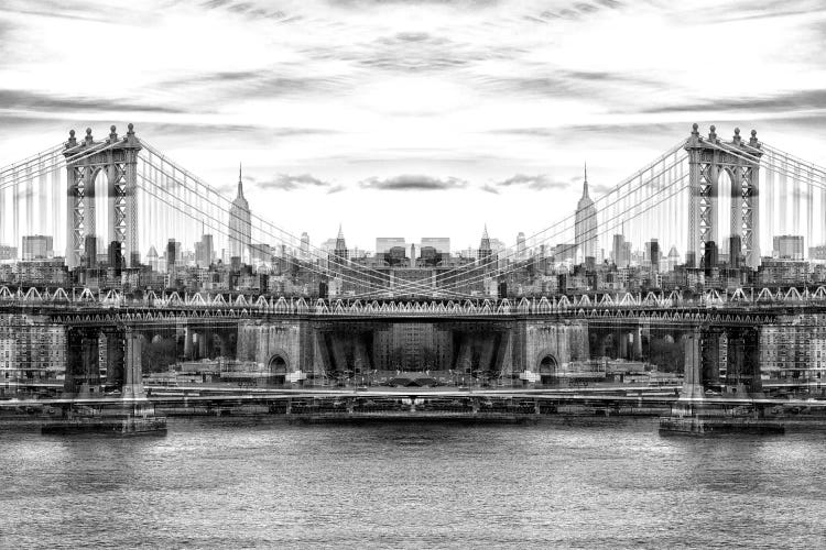 Manhattan Bridge - BW by Philippe Hugonnard wall art