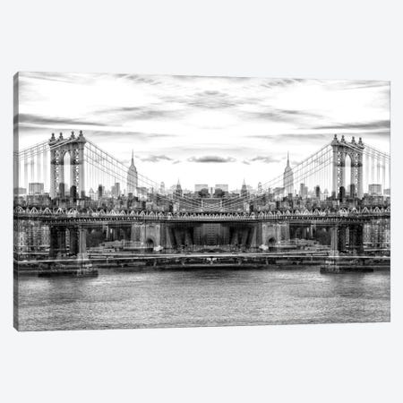 Manhattan Bridge - BW Canvas Print #PHD46} by Philippe Hugonnard Canvas Print