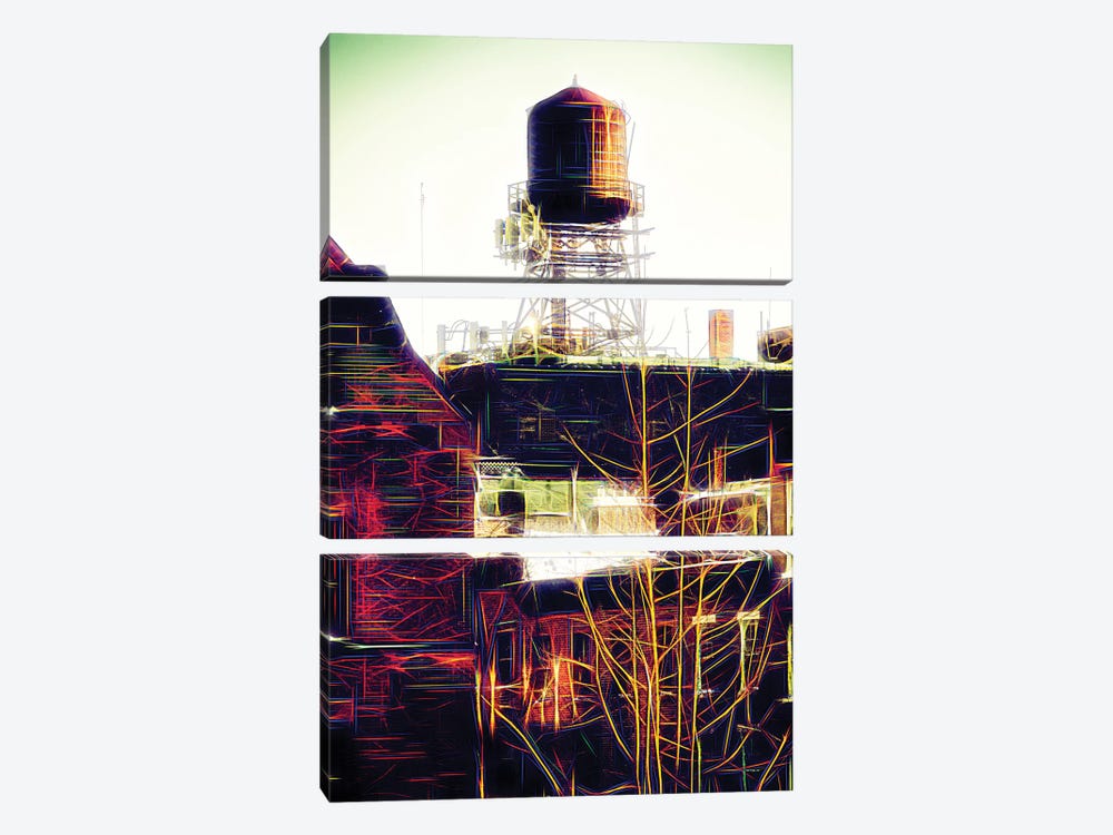 Water Tank by Philippe Hugonnard 3-piece Canvas Wall Art