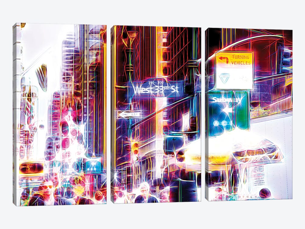West 33rd Street by Philippe Hugonnard 3-piece Canvas Art Print