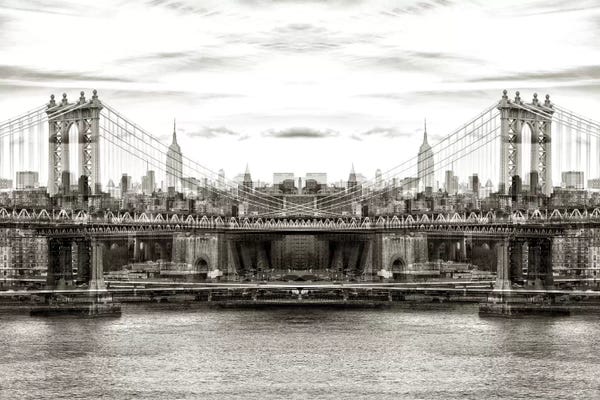 Double Exposure Photography: Manhattan Bridge by Philippe Hugonnard