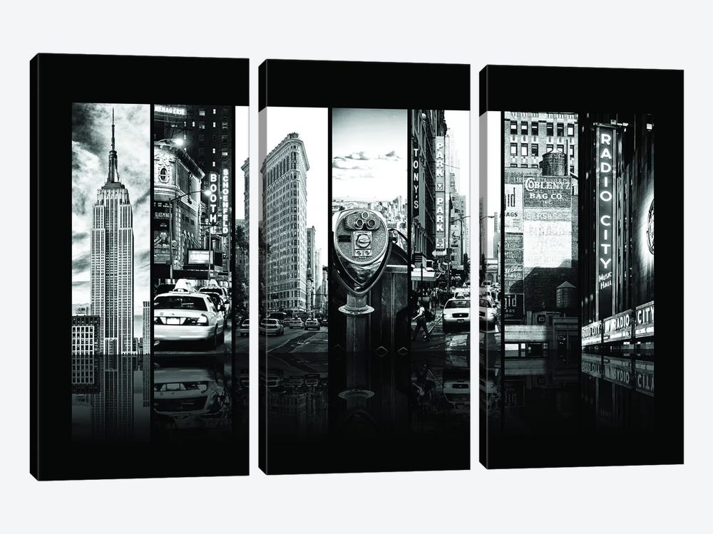 Seven Of 7 NYC B&W IV by Philippe Hugonnard 3-piece Canvas Art