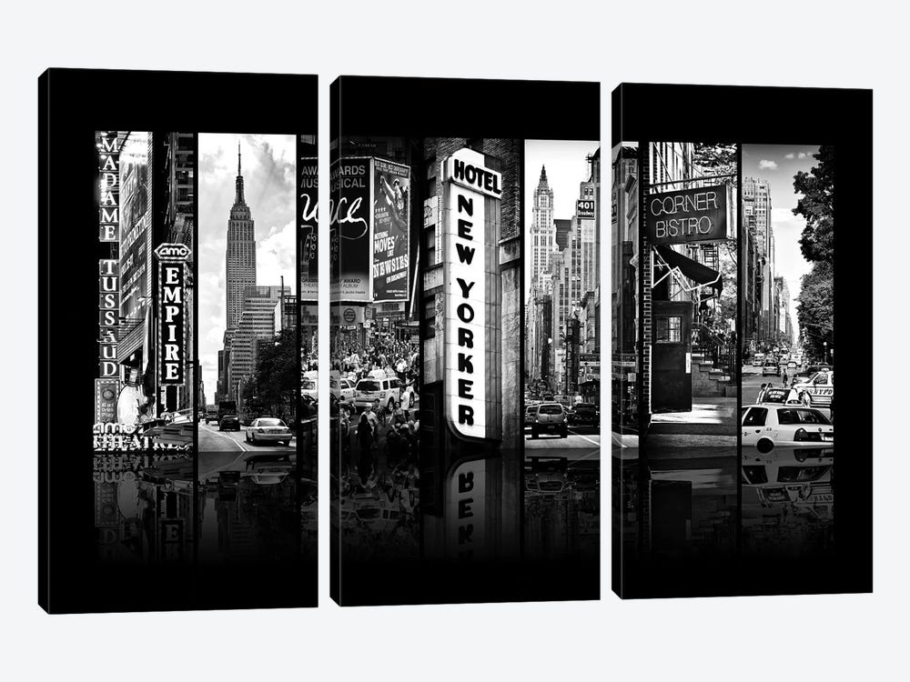 Seven Of 7 NYC B&W V by Philippe Hugonnard 3-piece Canvas Art Print