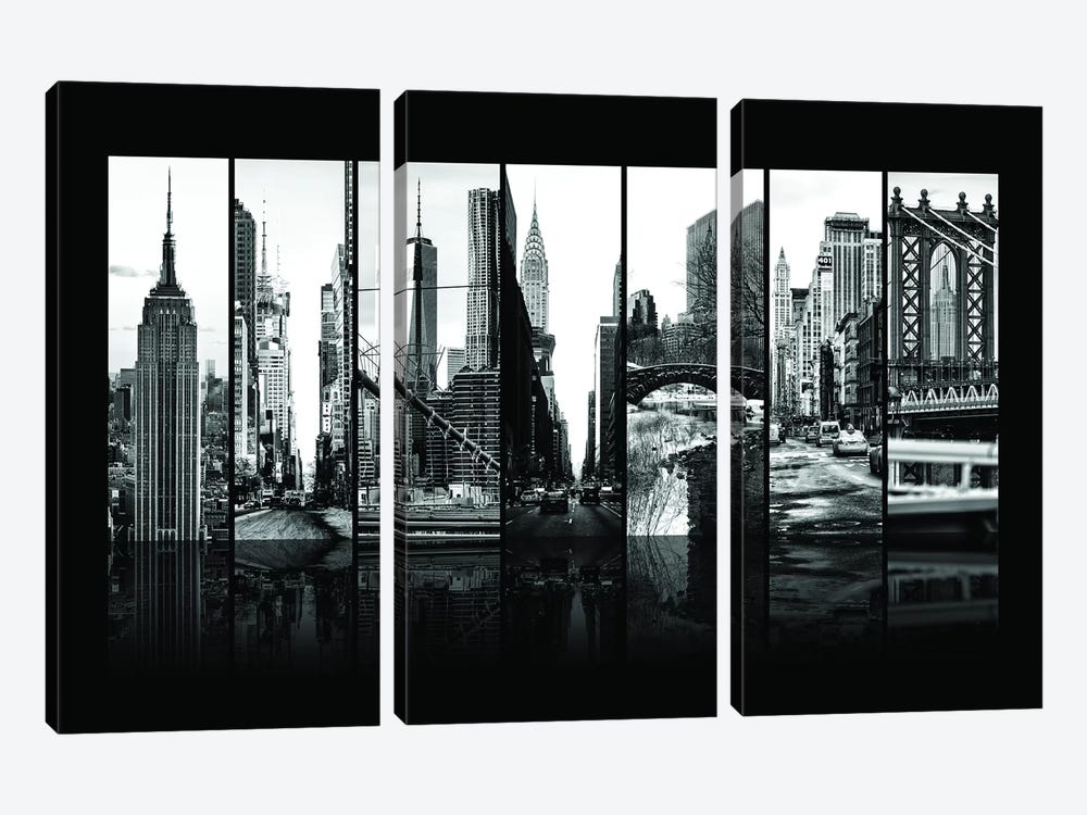 Seven Of 7 NYC B&W VII by Philippe Hugonnard 3-piece Art Print