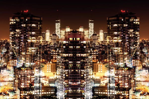 Double Exposure Photography: Manhattan Night by Philippe Hugonnard