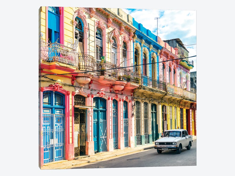 Colorful Facades In Havana by Philippe Hugonnard 1-piece Canvas Art