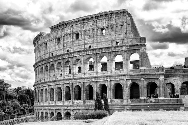The Seven Wonders Of The World: Colosseum In Black & White by Philippe Hugonnard