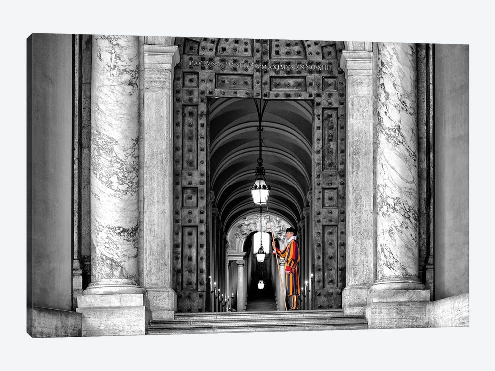 The Swiss Guard In Black & White by Philippe Hugonnard 1-piece Canvas Wall Art