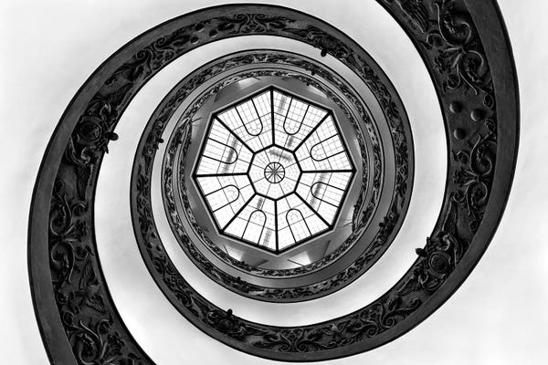 Lazio: Hypnotic Staircase In Black & White by Philippe Hugonnard