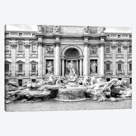 Trevi Fountain In Black & White Canvas Print #PHD508} by Philippe Hugonnard Art Print