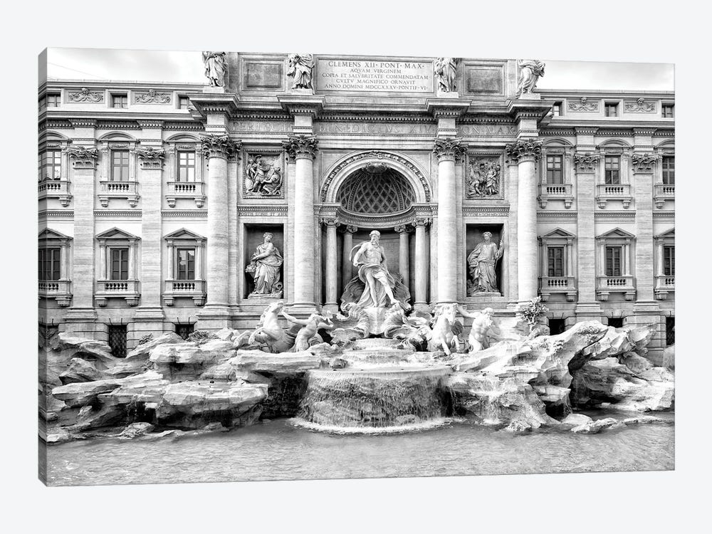 Trevi Fountain In Black & White by Philippe Hugonnard 1-piece Canvas Art