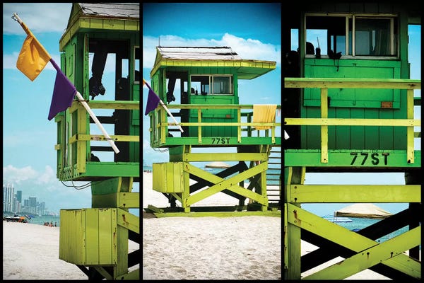 Florida Beaches: Miami Triptych - 77ST by Philippe Hugonnard