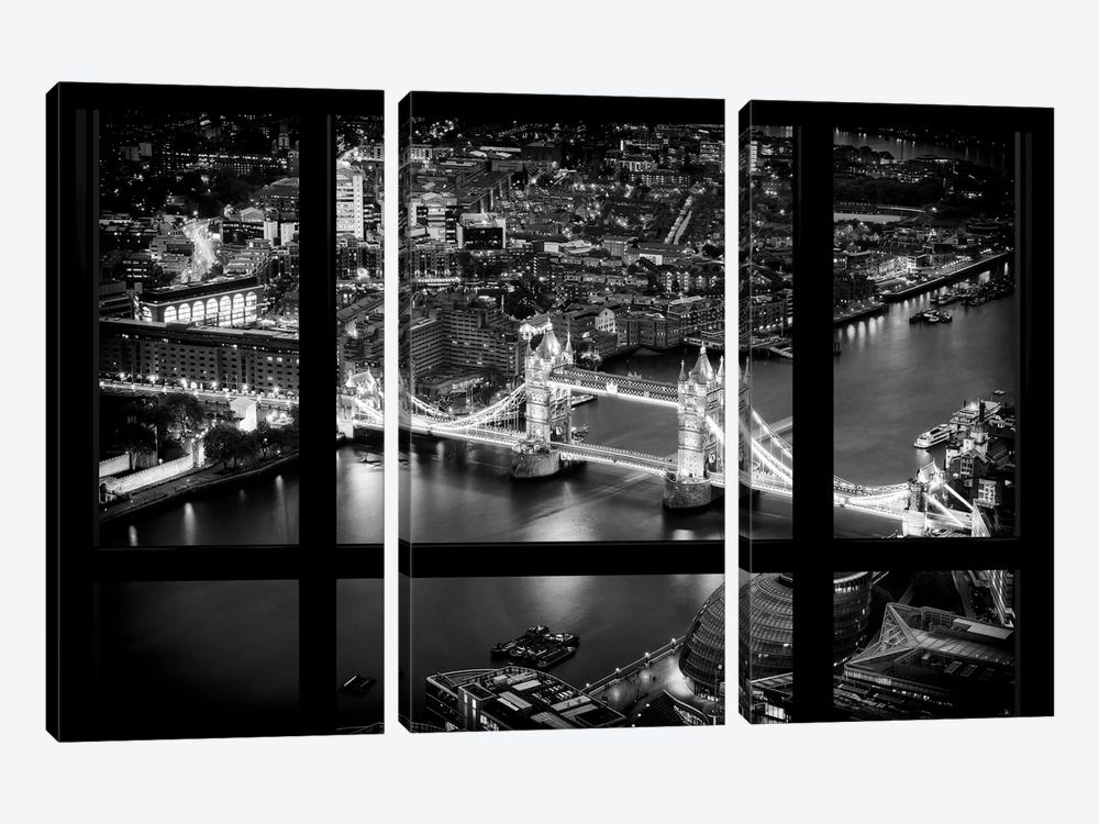 Loft Window View -The Beauty Of London by Philippe Hugonnard 3-piece Canvas Print