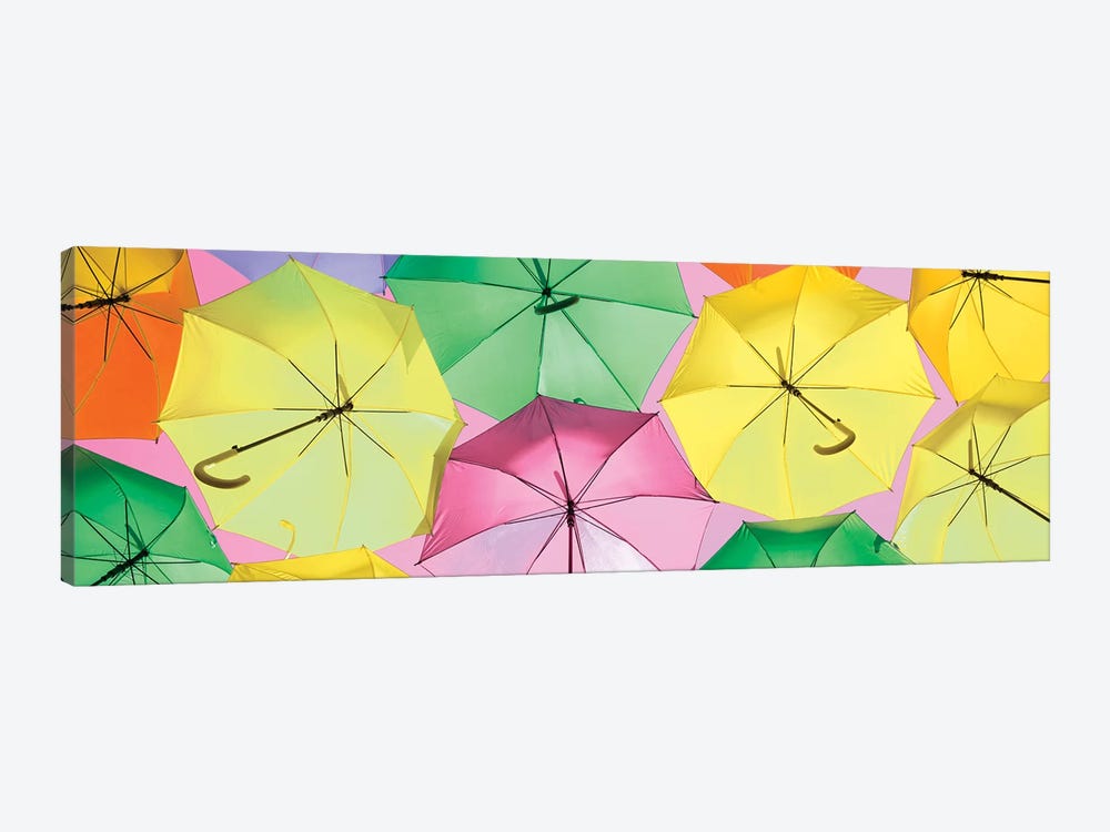 Colourful Umbrellas  - Light Pink Sky by Philippe Hugonnard 1-piece Art Print