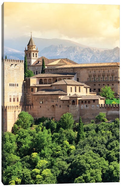 The Alhambra - Granada Canvas Art Print - Famous Palaces & Residences