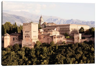 The Majesty of Alhambra I Canvas Art Print - Castle & Palace Art
