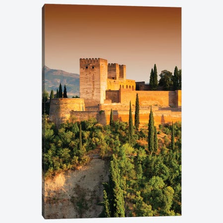 The Alhambra at Sunset Canvas Print #PHD540} by Philippe Hugonnard Art Print