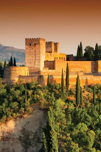 Spain: The Alhambra at Sunset by Philippe Hugonnard