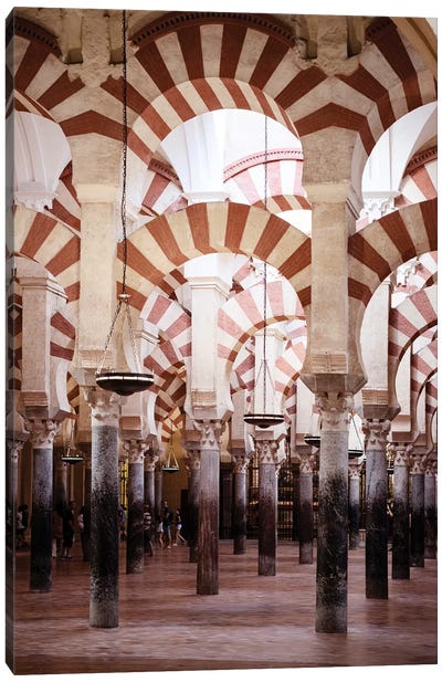 Columns Mosque-Cathedral of Cordoba II Canvas Art Print - Made in Spain