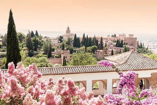 Flowers Of Alhambra Gardens Landscape