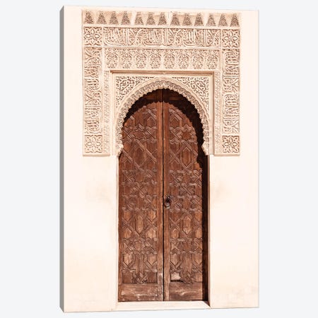 Arab Door in the Alhambra Canvas Print #PHD559} by Philippe Hugonnard Canvas Artwork