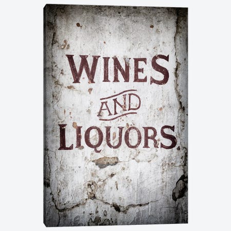 Wines and Liquors Sign Canvas Print #PHD560} by Philippe Hugonnard Art Print