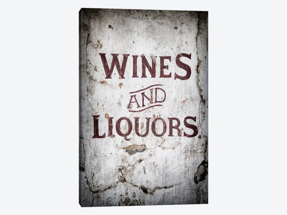 Wines and Liquors Sign by Philippe Hugonnard 1-piece Canvas Art