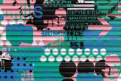 Colourful Curtain Art by Philippe Hugonnard canvas print