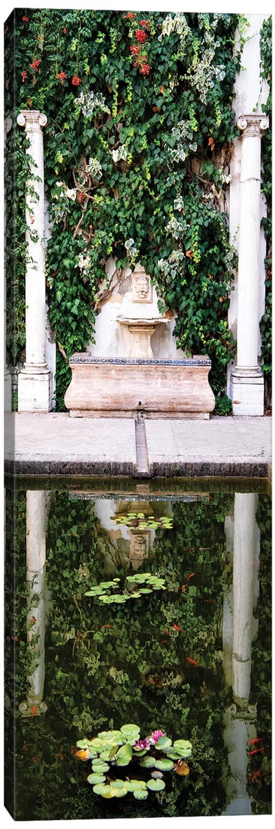 Fountain in the Gardens of Real Alcazar Canvas Art Print - Made in Spain