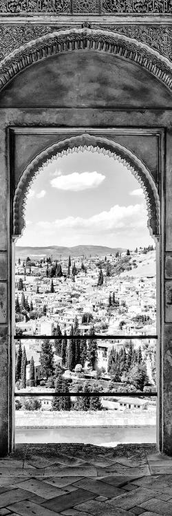 View Of The City Of Granada In Black & White