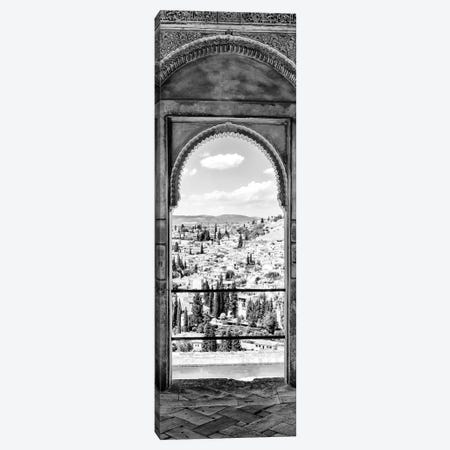 View Of The City Of Granada In Black & White Canvas Print #PHD567} by Philippe Hugonnard Canvas Artwork