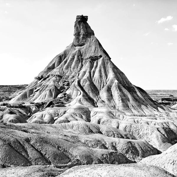 Navarre: Bardenas Reales B&W by Philippe Hugonnard