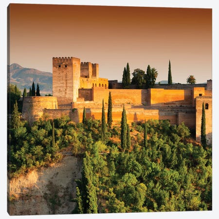 Sunset over The Alhambra Canvas Print #PHD571} by Philippe Hugonnard Canvas Wall Art