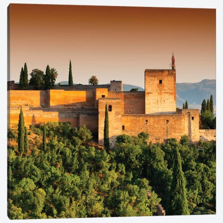 Sunset over The Alhambra III Canvas Print #PHD572} by Philippe Hugonnard Canvas Wall Art