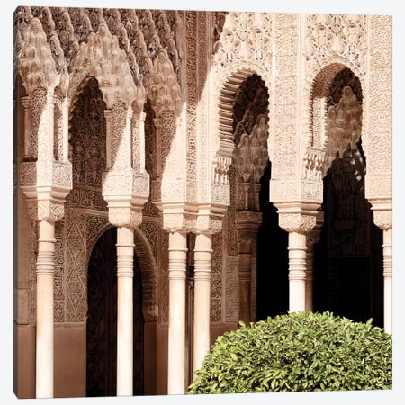 Arabic Arches in Alhambra Canvas Print #PHD573} by Philippe Hugonnard Canvas Artwork