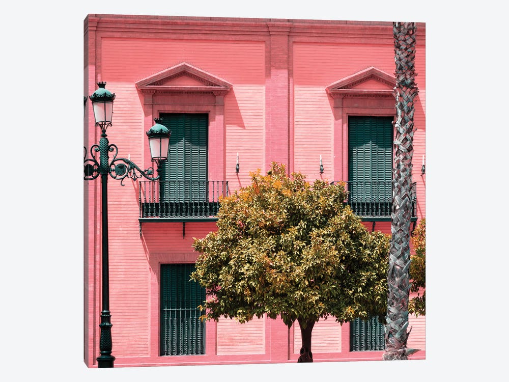 Spanish Pink Architecture by Philippe Hugonnard 1-piece Canvas Print