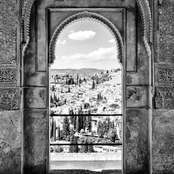 Andalusia: View of the city of Granada B&W by Philippe Hugonnard