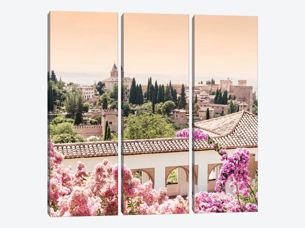 Flowers of Alhambra Gardens by Philippe Hugonnard 3-piece Canvas Wall Art