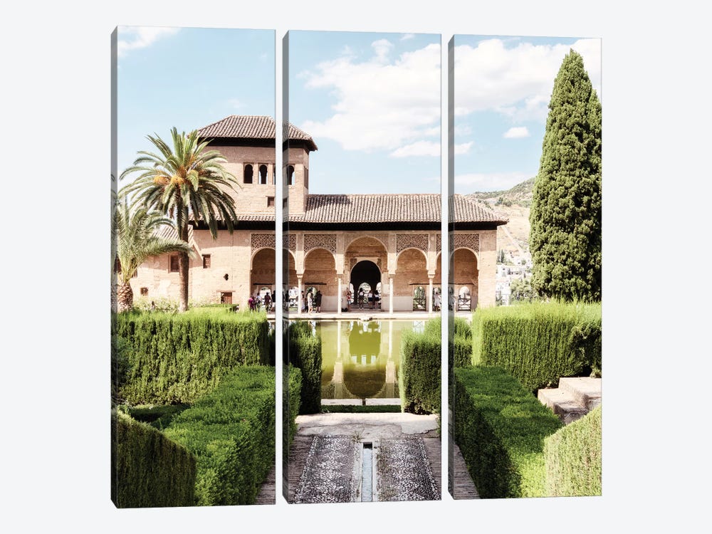 Partal Gardens of Alhambra by Philippe Hugonnard 3-piece Canvas Artwork