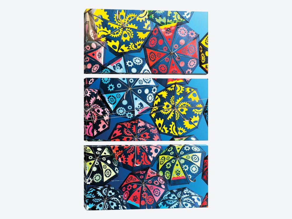 Colourful Umbrellas Sky by Philippe Hugonnard 3-piece Art Print