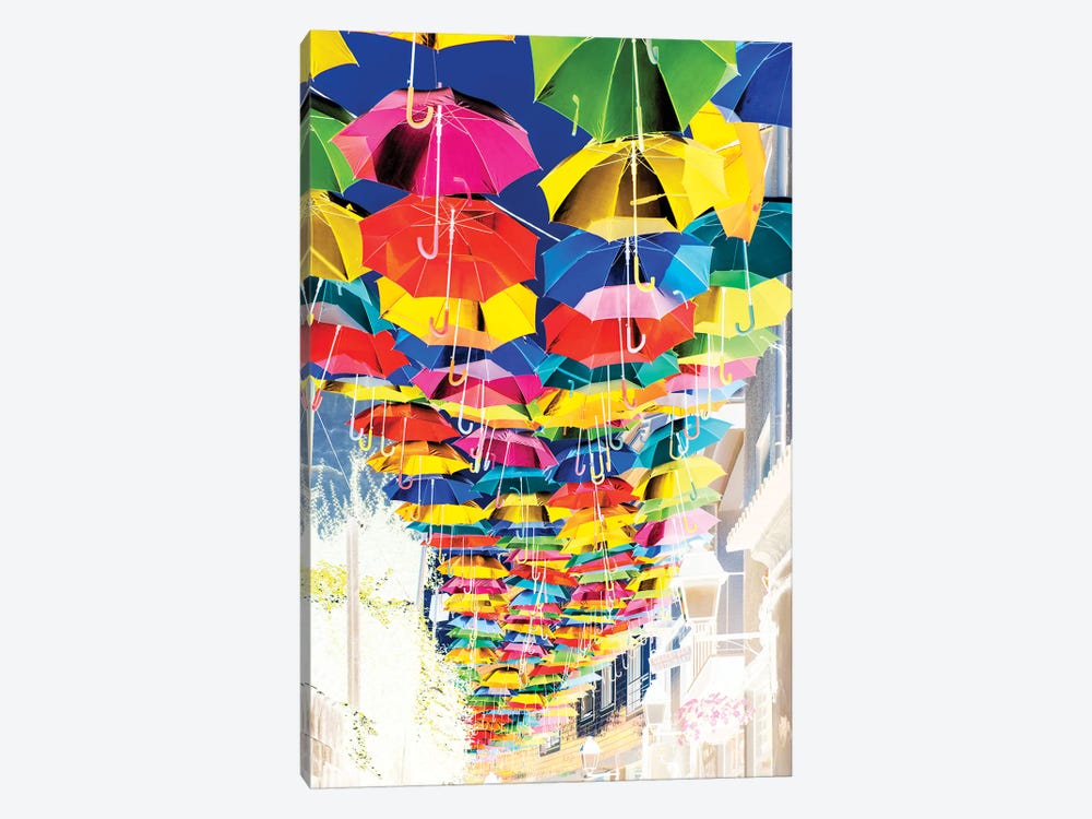 Colourful Umbrellas Sky II by Philippe Hugonnard 1-piece Canvas Art