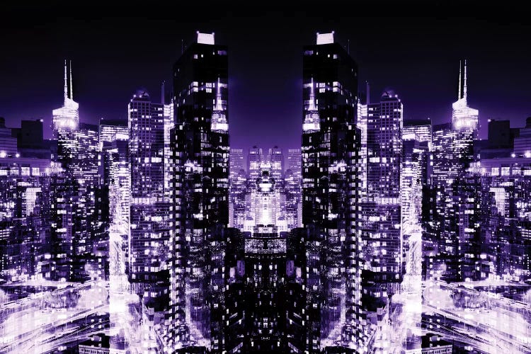 Skyline at Purple Night by Philippe Hugonnard wall art